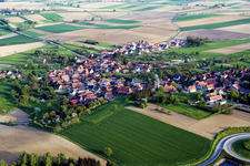 Hohwiller im Bundesland Bas-Rhin, Frankreich aus der Luft betrachtet