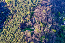 Bismarckturm in Bad Bergzabern im Bundesland Rheinland-Pfalz, Deutschland von oben