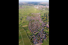 Ortsteil Godramstein in Landau in der Pfalz im Bundesland Rheinland-Pfalz, Deutschland von einer Drohne aus