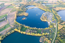 Luftbild von Lingenfeld, Baggersee im Bundesland Rheinland-Pfalz, Deutschland