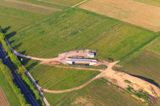 Brückenbaustelle für B38 -Ortsumgehung in Impflingen im Bundesland Rheinland-Pfalz, Deutschland