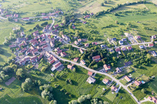 Luftbild von Hoelling in Bettviller im Bundesland Moselle, Frankreich