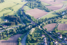 Luftbild von Zetting, Saar-Brücken im Bundesland Moselle, Frankreich