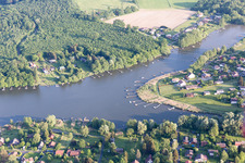 Luftaufnahme von Étang des Marais in Hilsprich im Bundesland Moselle, Frankreich