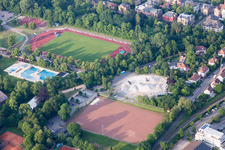 Luftaufnahme von Landau in der Pfalz im Bundesland Rheinland-Pfalz, Deutschland