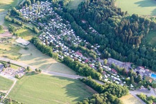 Luftaufnahme von Krumbach, Odenwald-Camping in Limbach im Bundesland Baden-Württemberg, Deutschland