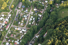 Schrägluftbild von Krumbach, Odenwald-Camping in Limbach im Bundesland Baden-Württemberg, Deutschland