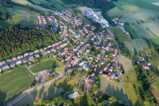 Krumbach von Nordwesten in Limbach im Bundesland Baden-Württemberg, Deutschland