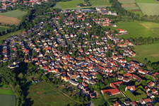 Ortsansicht aus Westen in Hahnheim im Bundesland Rheinland-Pfalz, Deutschland