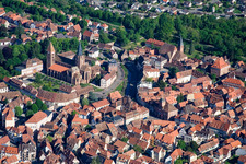 Wissembourg im Bundesland Bas-Rhin, Frankreich aus der Luft betrachtet