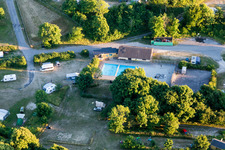 Luftbild von Borre (DK), Møns Klint Resort og Camping im Bundesland Sjælland, Dänemark