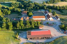 Klintholm Møn (DK), Klintholm Gods in Borre im Bundesland Sjælland, Dänemark von oben gesehen