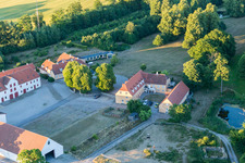 Borre im Bundesland Sjælland, Dänemark von der Drohne aus gesehen