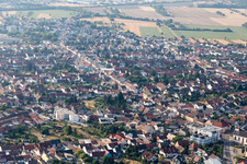 Drohnenbild von Ortsteil Oberhausen in Oberhausen-Rheinhausen im Bundesland Baden-Württemberg, Deutschland