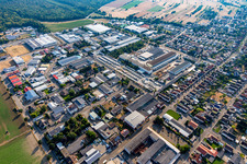 Gewerbegebiet im Ortsteil Kirrlach in Waghäusel im Bundesland Baden-Württemberg, Deutschland