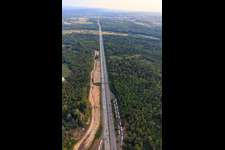 Autobahnparkplatz Kreuzlach West an der A5 in Weingarten im Bundesland Baden-Württemberg, Deutschland