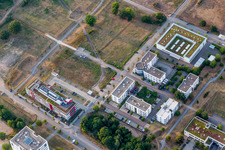 Schrägluftbild von Technologiepark Karlsruhe im Ortsteil Rintheim im Bundesland Baden-Württemberg, Deutschland