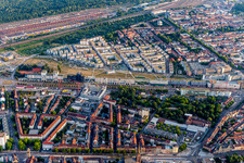 Parkanlage Citypark an der Kriegsstraße im Ortsteil Südstadt in Karlsruhe im Bundesland Baden-Württemberg, Deutschland