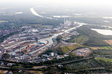 Luftaufnahme von Karlsruhe, Rheinhafen im Bundesland Baden-Württemberg, Deutschland