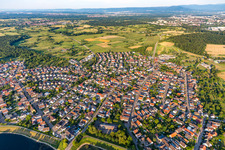 Luftbild von Ortsteil Plittersdorf in Rastatt im Bundesland Baden-Württemberg, Deutschland