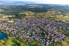 Luftbild von Ortsteil Ottersdorf in Rastatt im Bundesland Baden-Württemberg, Deutschland