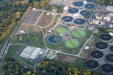 Karlsruhe, Klärwerk im Ortsteil Knielingen im Bundesland Baden-Württemberg, Deutschland