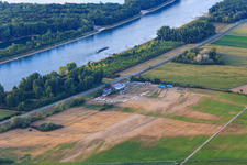 Luftaufnahme von Flugplatz Herrenteich in Hockenheim im Bundesland Baden-Württemberg, Deutschland