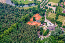 Tennisclub Rülzheim im Bundesland Rheinland-Pfalz, Deutschland aus der Luft