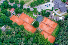 Tennisclub Rülzheim im Bundesland Rheinland-Pfalz, Deutschland aus der Vogelperspektive