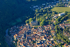 Altstadt aus Norden mit Evangelische Kirche Meisenheim im Bundesland Rheinland-Pfalz, Deutschland