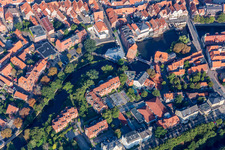 Historischer Hafen mit Lüner Mühle Restaurant & Vinothek in Lüneburg im Bundesland Niedersachsen, Deutschland