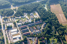 Luftaufnahme von Campus- Gebäude der Werum Software & Systems AG und Werum IT Solutions GmbH im Ortsteil Moorfeld in Lüneburg im Ortsteil Lüne-Moorfeld im Bundesland Niedersachsen, Deutschland