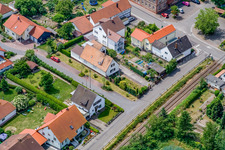 Am Schützenpl in Barbelroth im Bundesland Rheinland-Pfalz, Deutschland vom Flugzeug aus