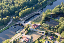 Schleusenanlagen Witzeezerschleuse in Witzeeze im Bundesland Schleswig-Holstein, Deutschland