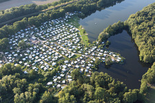 Luftaufnahme von Witzeeze, Camping Forellensee im Bundesland Schleswig-Holstein, Deutschland