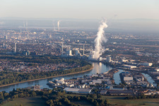 GKM im Ortsteil Neckarau in Mannheim im Bundesland Baden-Württemberg, Deutschland von oben gesehen