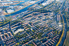 Ortsteil Rheinau in Mannheim im Bundesland Baden-Württemberg, Deutschland aus der Vogelperspektive