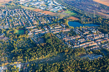 Ortsteil Rheinau in Mannheim im Bundesland Baden-Württemberg, Deutschland aus der Luft betrachtet