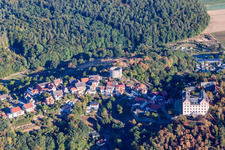 Fischbachtal, Schloß Lichtenberg im Ortsteil Niedernhausen im Bundesland Hessen, Deutschland aus der Vogelperspektive