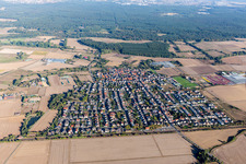 Luftbild von Ortsteil Hergershausen in Babenhausen im Bundesland Hessen, Deutschland