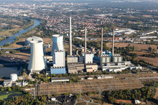Großkrotzenburg, Kohle- und Gaskraftwerk Staudinger am Main bei Hanau im Bundesland Hessen, Deutschland