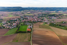 Luftbild von Ortsteil Westheim in Knetzgau im Bundesland Bayern, Deutschland