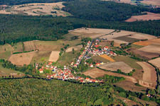 Dorfansicht aus Südosten im Ortsteil Koppenwind in Rauhenebrach im Bundesland Bayern, Deutschland