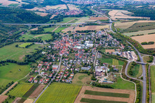 Distelhausen von Süden in Tauberbischofsheim im Bundesland Baden-Württemberg, Deutschland