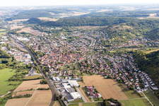 Luftaufnahme von Ortsteil Lauda in Lauda-Königshofen im Bundesland Baden-Württemberg, Deutschland