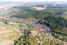 Ortsteil Oberlauda in Lauda-Königshofen im Bundesland Baden-Württemberg, Deutschland von oben