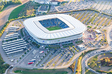 WIRSOL Rhein-Neckar-Arena in Sinsheim vor dem ausverkauften Freundschaftsspiel Peru-Deutschland im Ortsteil Steinsfurt im Bundesland Baden-Württemberg
