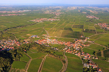 Luftbild von Weinlage Haardtrand-Annaberg in Burrweiler im Bundesland Rheinland-Pfalz, Deutschland