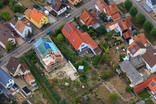 Schrägluftbild von Baustelle in der Waldstr in Kandel im Bundesland Rheinland-Pfalz, Deutschland