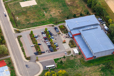 Luftbild von Bienwaldhalle in Kandel im Bundesland Rheinland-Pfalz, Deutschland